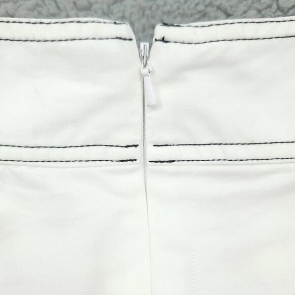 Ellen Tracy White Jumper Dress Large Buttons Size 10 - Picture 6 of 11